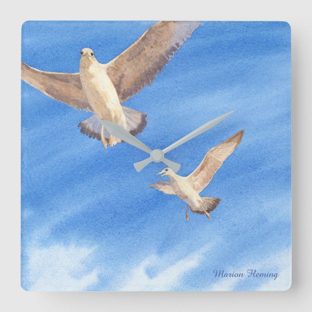 Free Spirits! Square Wall Clock (Front)