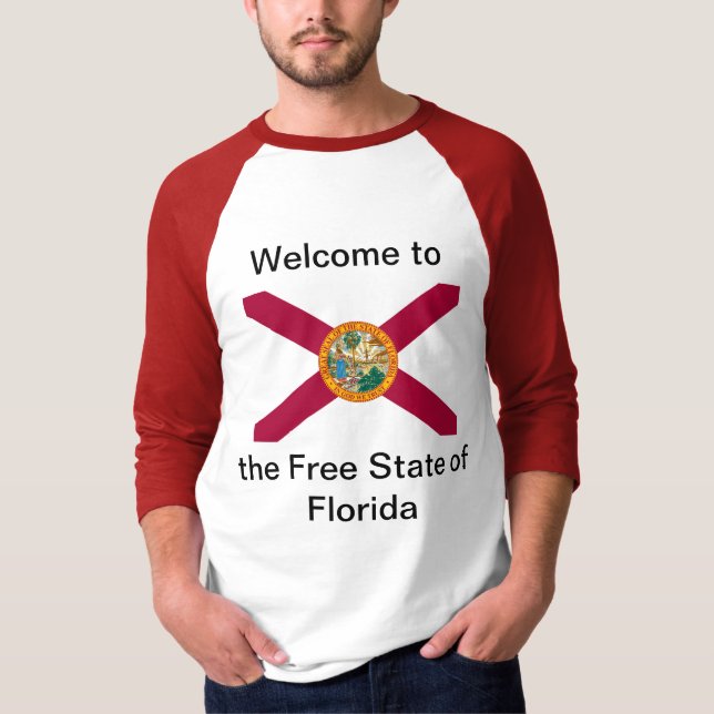 Free Stat of Florida  T-Shirt (Front)