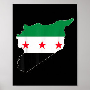 Free Syria Proud Vintage Syrian Flag Heart Map Sou Poster