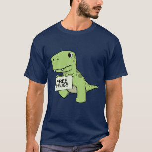 Free T Rex Hugs Funny Valentines Day Dinosaur Cute T-Shirt