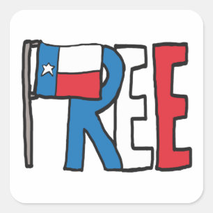 Free Texas Independence Secede Square Sticker