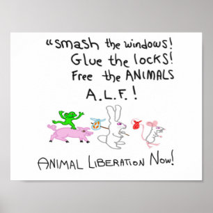 Free The ANIMALS A.L.F.! Poster
