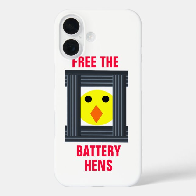 Free the Battery Hens Case-Mate iPhone Case (Back)