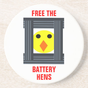 Free The Battery Hens Coasters