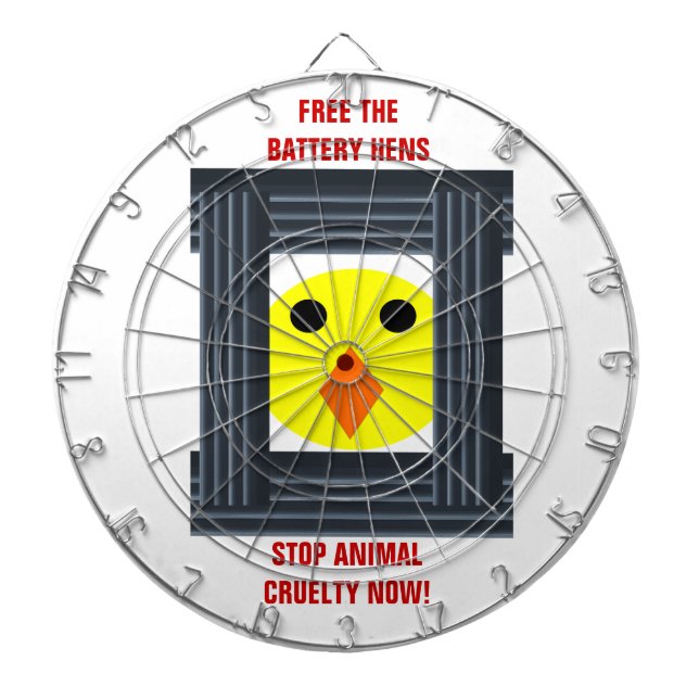 Free the Battery Hens Dart Board (Front)