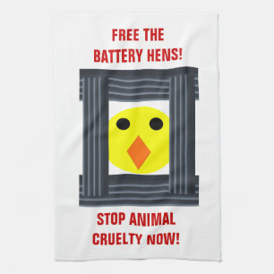 Free the Battery Hens Kitchen To Tea Towel