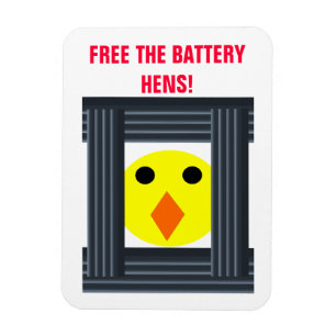 Free the Battery Hens Premium Magnet