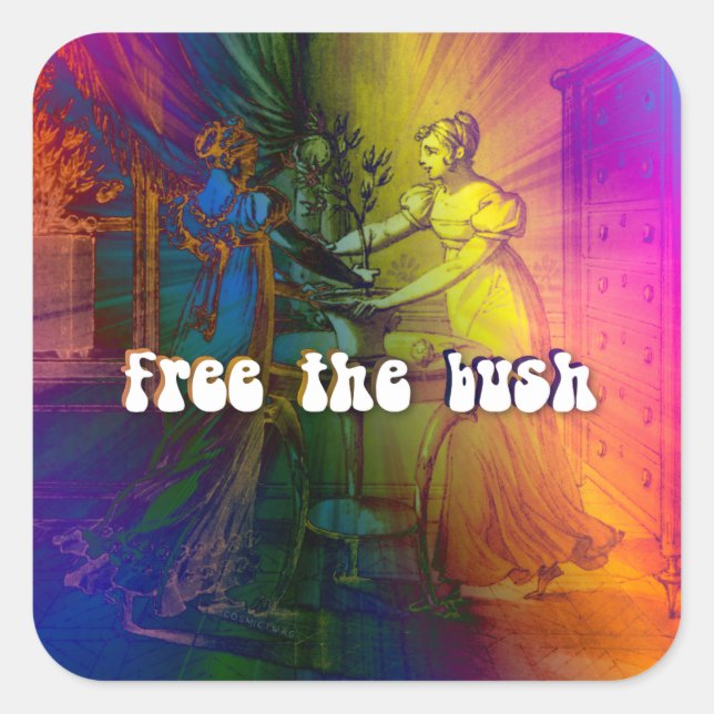 Free The Bush Square Sticker (Front)
