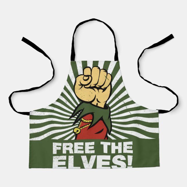 Free the elves! apron (Front)