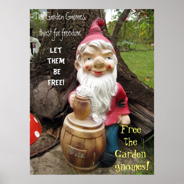 Free the Garden gnomes Poster (Front)