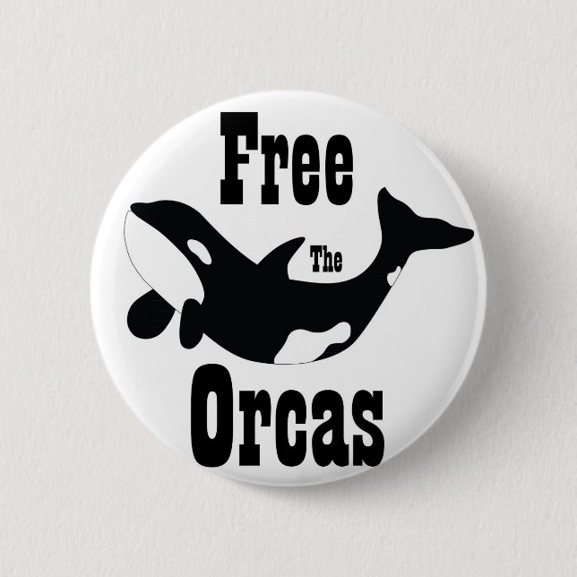 Free The Orcas 6 Cm Round Badge (Front)