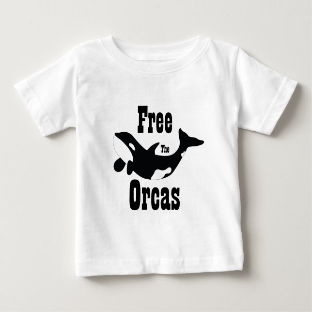 Free The Orcas Baby T-Shirt (Front)