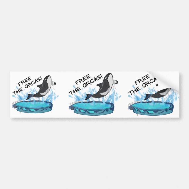 FREE THE ORCAS! BUMPER STICKER (Front)