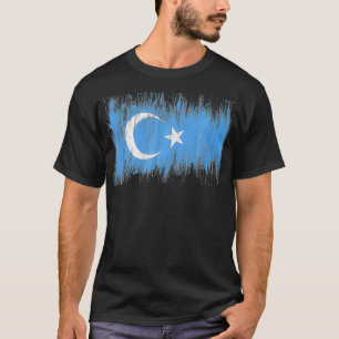 FREE THE UYGHURS UIGHUR FLAG EAST TURKESTAN XINJIA T-Shirt