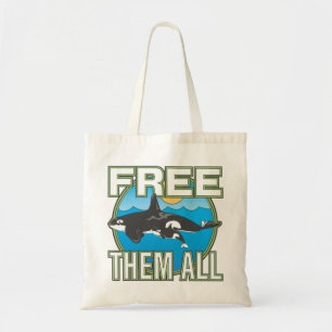 Free Them All (Whales) Tote Bag
