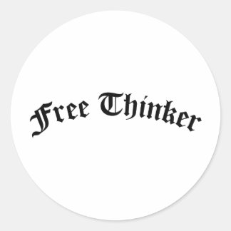 Free Thinker Classic Round Sticker