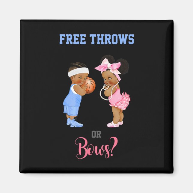 Free Throws or Bows Basketball Baby Magnet (Front)