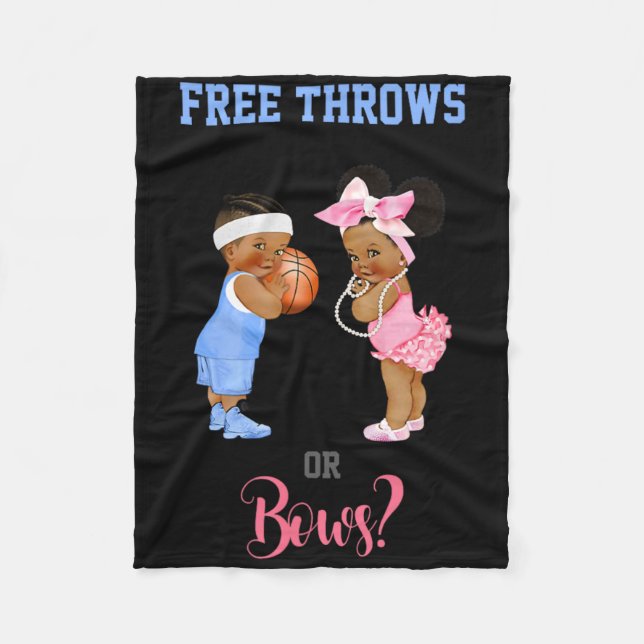 Free Throws Or Bows Bysketbyll By  Fleece Blanket (Front)