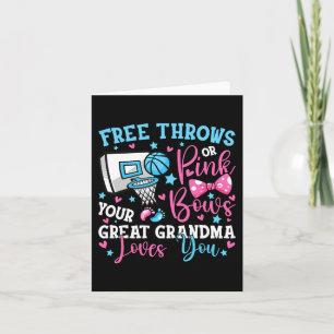 Free Throws or Pink Bows Great Grandma Loves You C Card