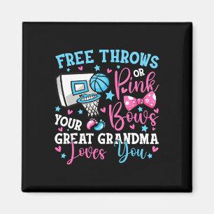 Free Throws Or Pink Bows Great Grandma Loves You C Magnet