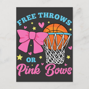 Free Throws or Pink Bows Postcard
