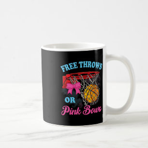 Free Throws Or Pink Bows Pregnancy Pink Blue Gende Coffee Mug
