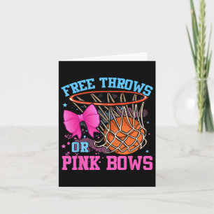 Free Throws Or Pink Bows Pregnancy Pink Or Blue Card