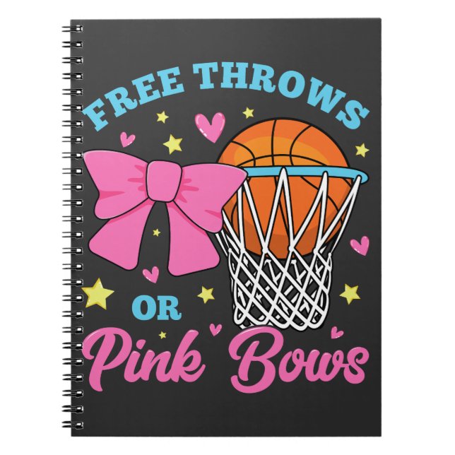 Free Throws or Pink Bows Spiral Photo Notebook (Front)