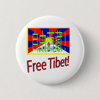 Free Tibet! 6 Cm Round Badge