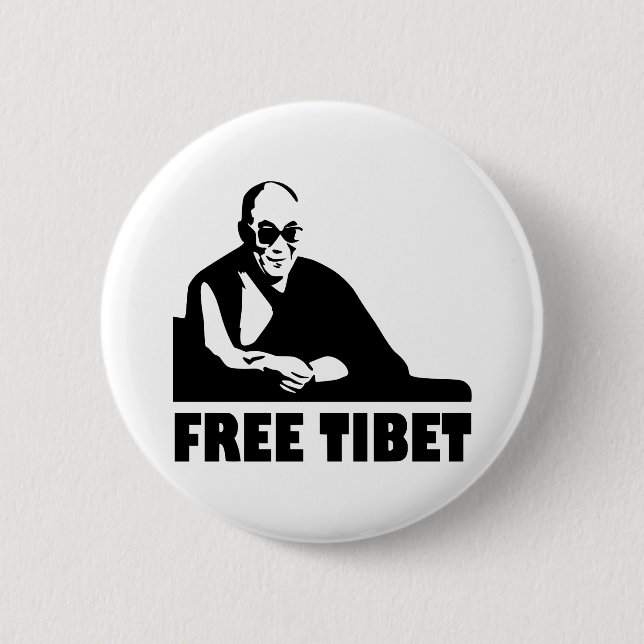 Free Tibet 6 Cm Round Badge (Front)