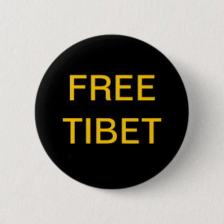 FREE TIBET 6 CM ROUND BADGE