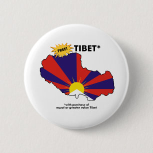 Free Tibet* 6 Cm Round Badge