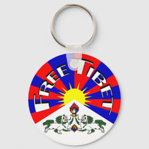 Free Tibet Badge Key Ring