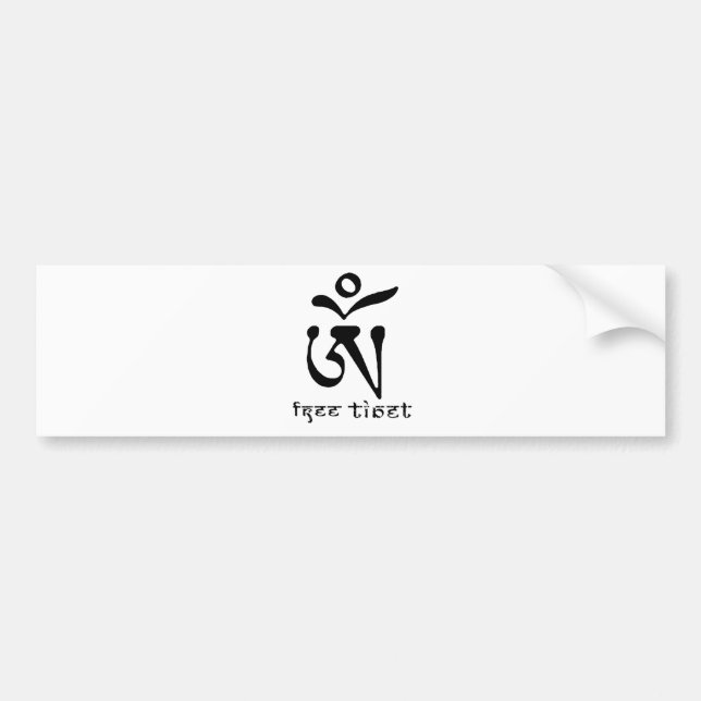 FREE TIBET BUMPER STICKER (Front)