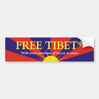 FREE TIBET* BUMPER STICKER