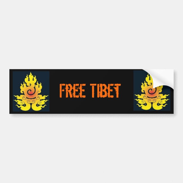 Free Tibet Bumper Sticker (Front)
