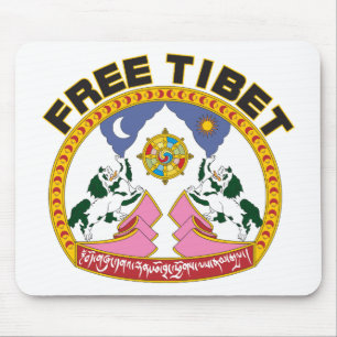 Free Tibet Emblem Mouse Pad
