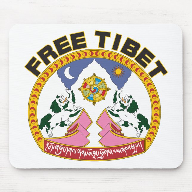 Free Tibet Emblem Mouse Pad (Front)