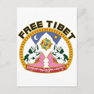 Free Tibet Emblem Postcard