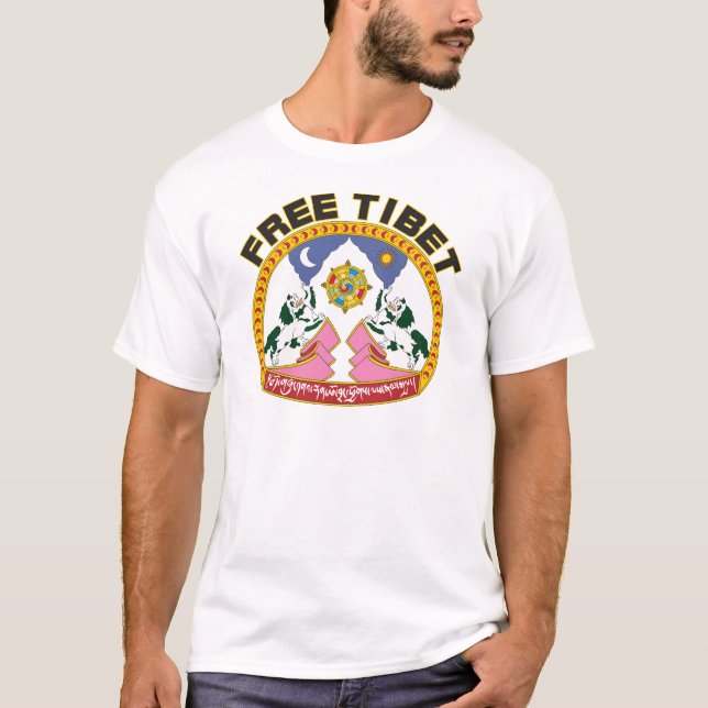 Free Tibet Emblem T-Shirt (Front)