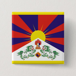 Free Tibet flag 15 Cm Square Badge