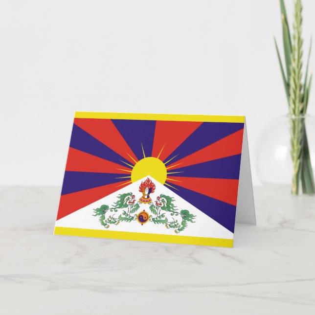 Free Tibet flag Card (Front)