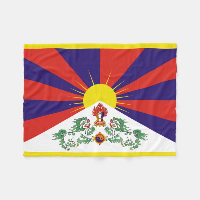 Free Tibet flag Fleece Blanket (Front (Horizontal))