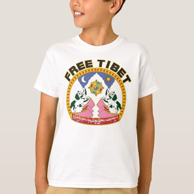 Free Tibet Flag Logo T-Shirt (Front)
