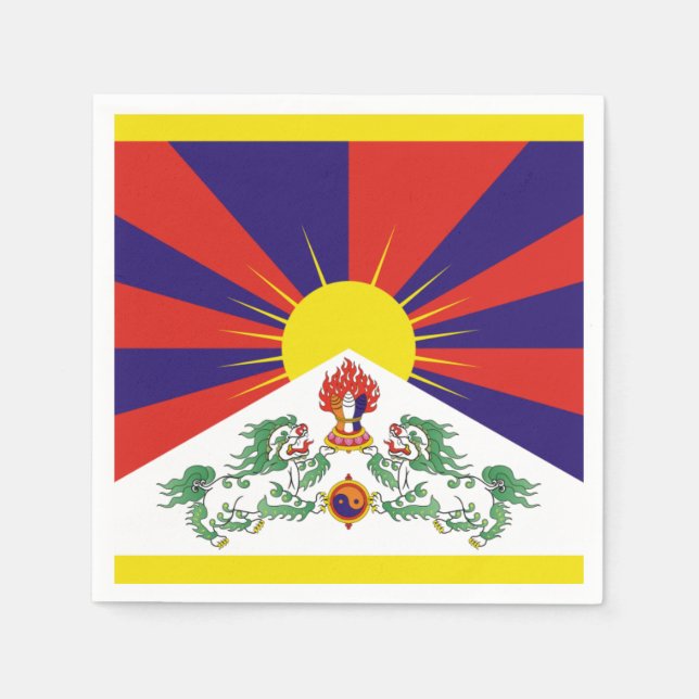 Free Tibet flag Napkin (Front)