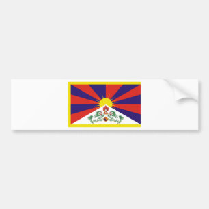 Free Tibet Flag - Peu Rangzen བོད་རང་བཙན་ Bumper Sticker