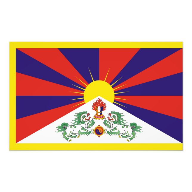 Free Tibet flag Photo Print (Front)
