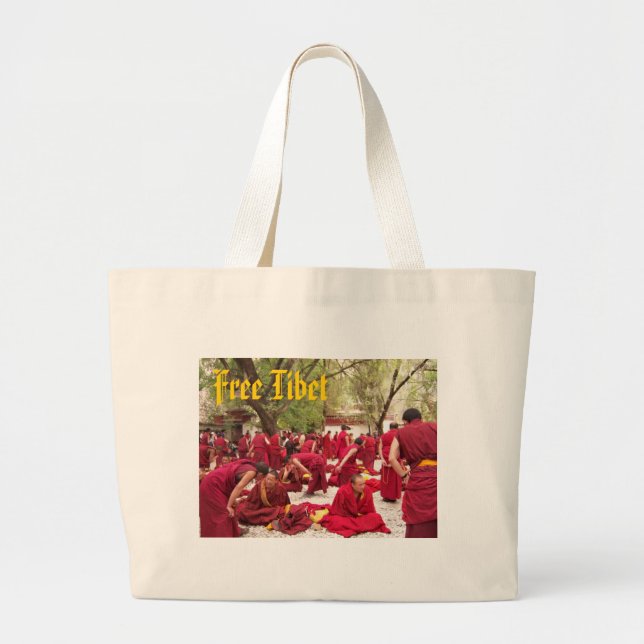 Free Tibet Large Tote Bag (Front)