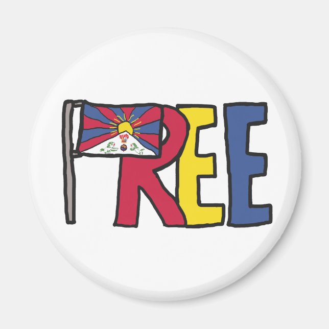 Free Tibet Magnet (Front)