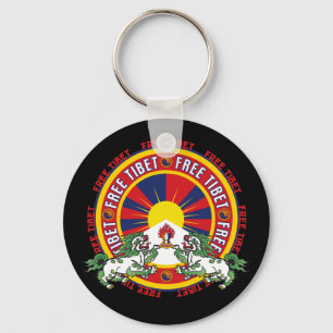 Free Tibet Round Logo Key Ring